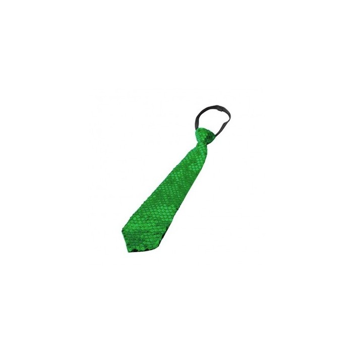 Corbata lentejuelas verde
