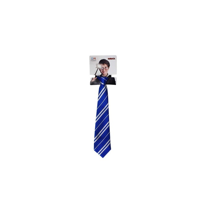Corbata a rayas azul/negra de mago