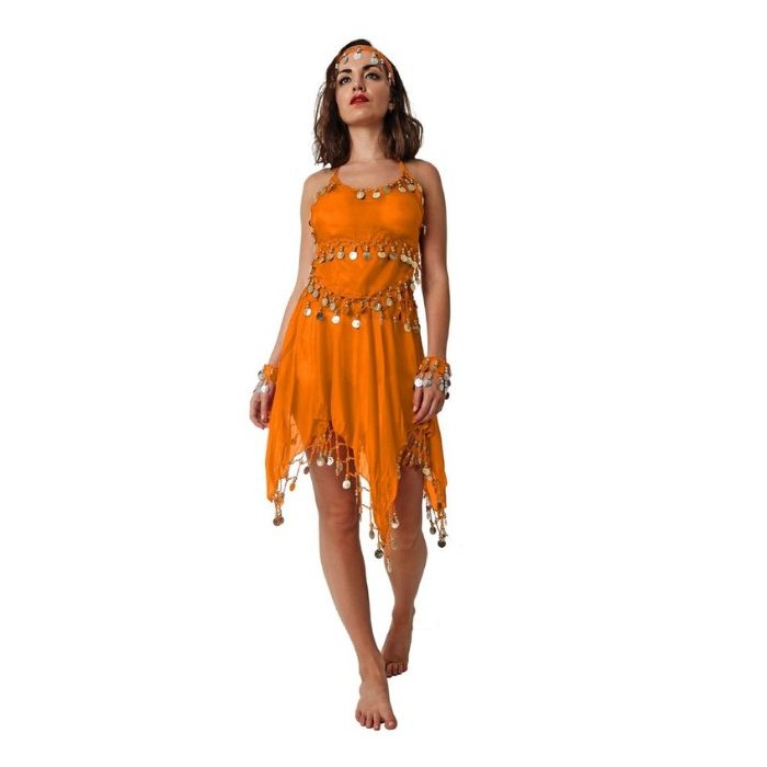 Traje monedas falda naranja I Ducaval I Envíos 2448horas