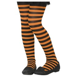 Pantys de Rayas Naranja con Negro | Ducaval | Envios 24/48 horas.