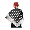 Mantón negro lunares blancos | Ducaval | Envíos 24/48 horas