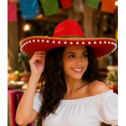 Gorro mariachi rojo con borlas | Ducaval | Envío 24/48h