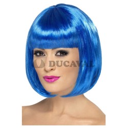 Peluca azul corta
