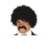 Peluca rizos con bigote  Disfraces Ducaval