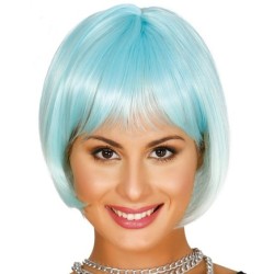 Peluca melena turquesa extra
