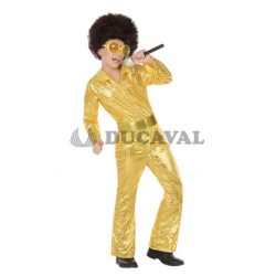 Disfraz disco dorado niño  Disfraces Ducaval