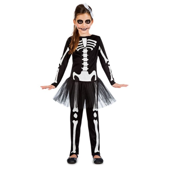 Disfraz de Halloween Esqueleto con Tutu Infantil – ¡El Look Perfecto!