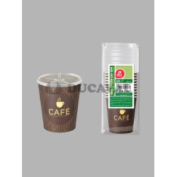 Vasos cartón decoración + tapa 200 cc, 10 unidades | Ducaval | Envíos