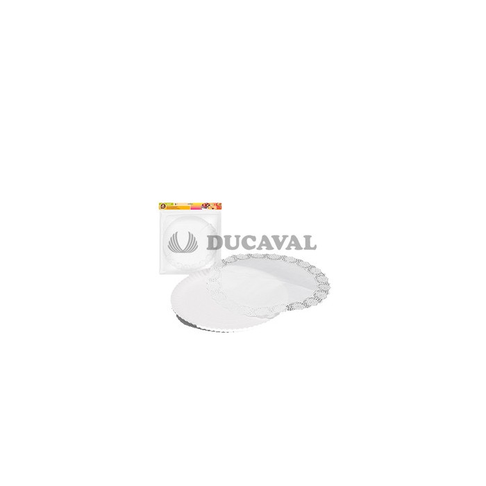 Bandeja redonda + blonda 25cm (2 unidades)  Disfraces Ducaval