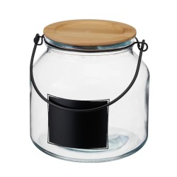 Tarro vidrio bambú 1500ml | Ducaval | Envías 24/48 horas 