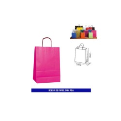 Bolsas papel c/ asa 32x40 magenta. Ducaval envios 24/48 horas