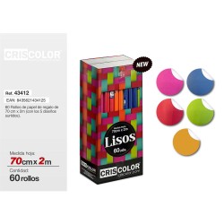  Pepel regalo colores lisos 70 cm x 2 m | Ducaval | Envías 24/48 hor