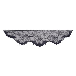 Decoración Encaje Negro Murciélagos 200x50cm | Ducaval |
