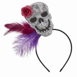Diadema Calavera Con Flor | Ducaval | Envíos 24/48 horas