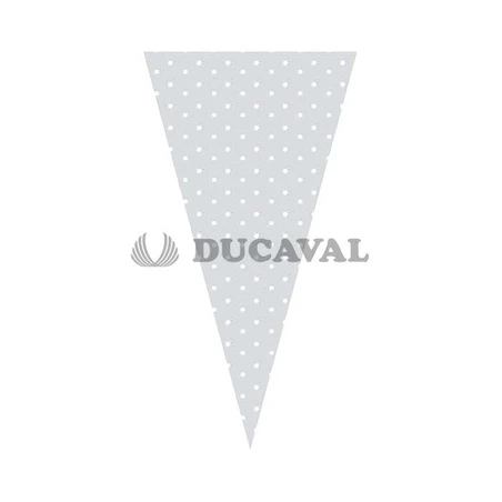 Bolsa cono 30x60 puntos blancos 100ud  Disfraces Ducaval