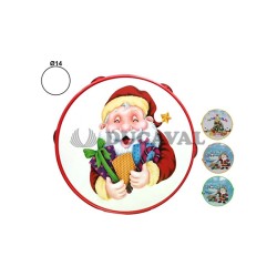 Pandereta navidad surtida 14cm