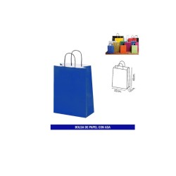 Bolsas papel c/ asa 32x40 azul. Ducaval envios 24/48 horas