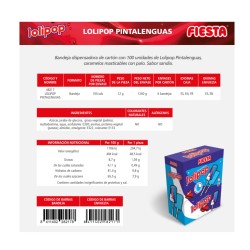 Lolipop pintalenguas 100ud