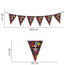 Banderines Catrina 3mts  | Ducaval | Envíos 24/48 horas