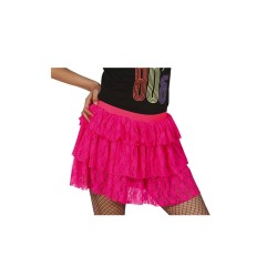 Falda años 80 rosa neon | Ducaval | Envías 24/48 horas 