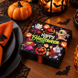 Servilletas Happy Halloween 16 Cm 20 Ud | Ducaval | Envíos 24/48 hora
