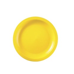 Plato reutilizable llano amarillo 22 cm 10 und | Ducaval | Envías 24/