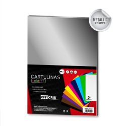 Cartulina metalizada 50x65cm plata | Ducaval | Envíos 24/48h