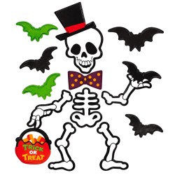 Imanes De Esqueleto Para Nevera Halloween 25x25cm | Ducaval | Envíos 