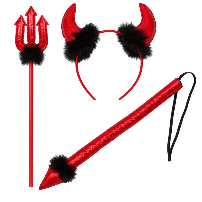 Set Accesorios Diablo 3 Piezas (Diadema, Tridente y Cola) | Ducaval |