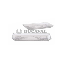 Set de 2 bandejas de cristal madlen 22x12cm