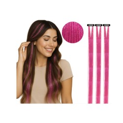 3 mechones 50 cm brillante rosa | Ducaval | Envías 24/48 horas 