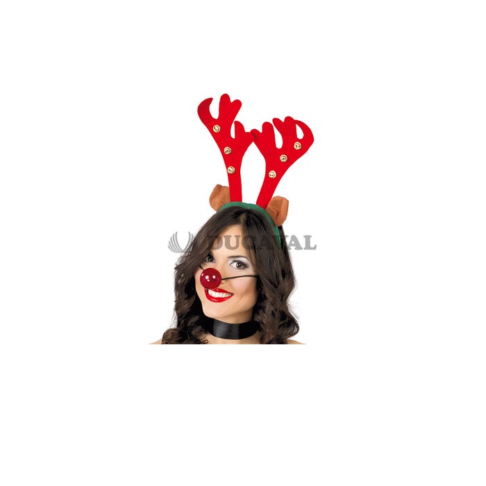 Diadema reno con cascabeles
