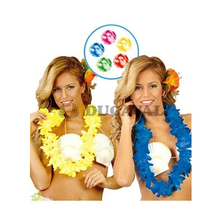 Collar hawaiano neon surtido  Disfraces Ducaval