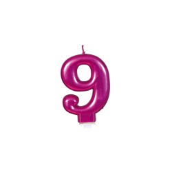 Vela color rosa numero 9 | Ducaval | Envíos 24/48 horas