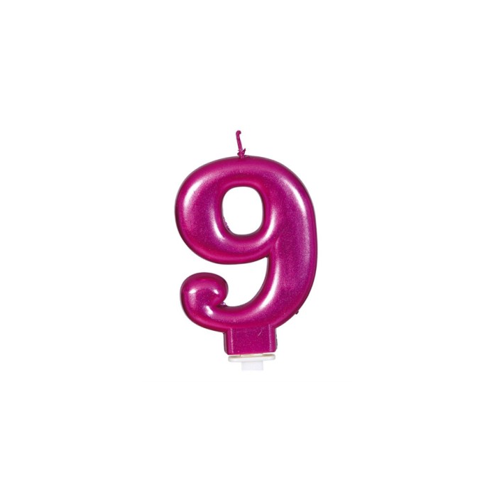 Vela color rosa numero 9 | Ducaval | Envíos 24/48 horas