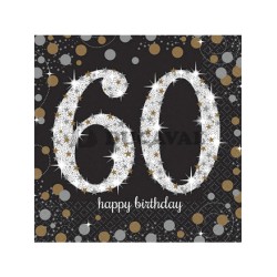 Servilletas celebración 18 años oro | Ducaval | Envío 24/48h