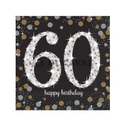 Servilletas celebración 18 años oro | Ducaval | Envío 24/48h