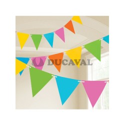 Banderin triangulos multicolor 10M | Ducaval |