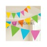 Banderin triangulos multicolor 10M | Ducaval |