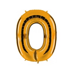 Globo foil número 0 oro | Ducaval | Envías 24/48 horas 
