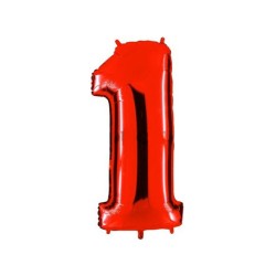 Globo foil número 1 rojo | Ducaval | Envías 24/48 horas 