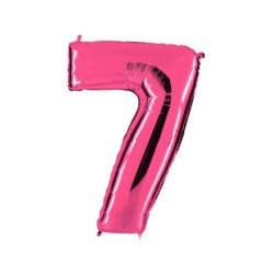Globo foil número 7 rosa  | Ducaval | Envíos 24/48 horas