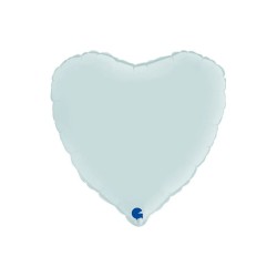 Globo foil corazón  satin azul pastel  46cm | Ducaval | Envíos 24/48 