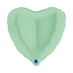 Globo corazón verde mate | Ducaval | Envíos 24/48h