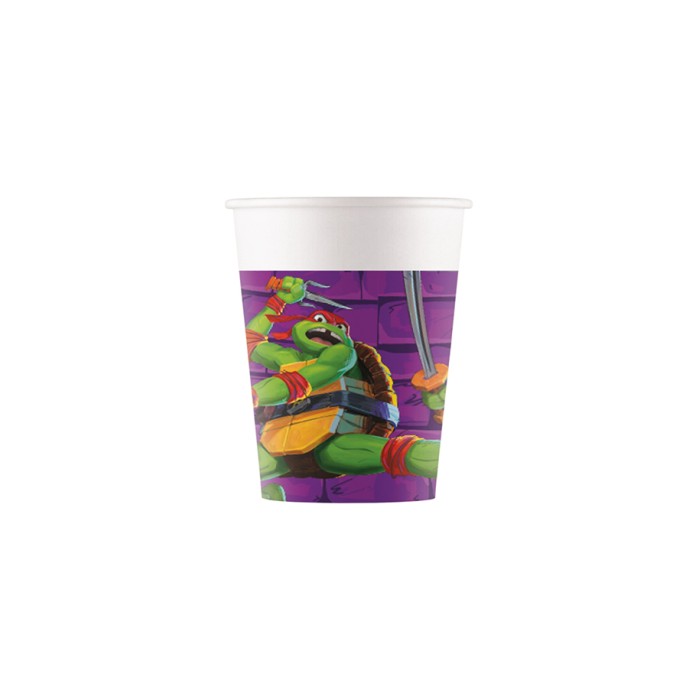 Vasos papel tortugas ninja 200cl 8u | Ducaval | Envíos 24/48 horas