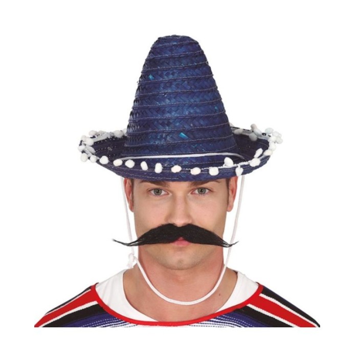 Sombrero mejicano azul 33cm | Ducaval | Envíos 24/48 horas