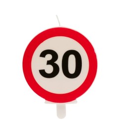 Vela 30 cumpleaños señal prohibido | Ducaval | Envíos 24/48 horas