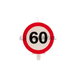 Vela 60 cumpleaños señal prohibido  Disfraces Ducaval