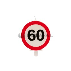 Vela 60 cumpleaños señal prohibido  Disfraces Ducaval