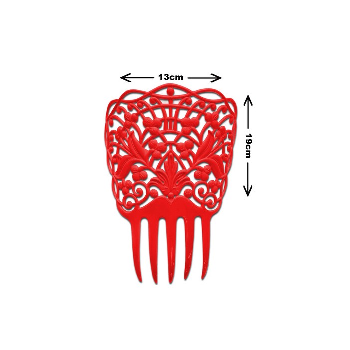 Peineta roja grande
